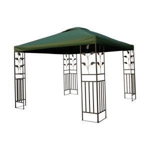 Lex Metallpavillon 3x3 m Pavillon Pergola Gartenpavillon Partyzelt Festzelt Stabil Grün