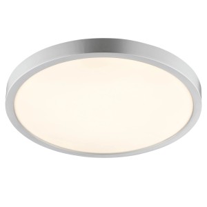 Runde, flache Brilliant LED Deckenleuchte Jade in Silber, Ø 37,5 cm, mit hellem Licht. Modernes Design für jeden Raum.