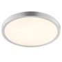 Runde, flache Brilliant LED Deckenleuchte Jade in Silber, Ø 37,5 cm, mit hellem Licht. Modernes Design für jeden Raum.