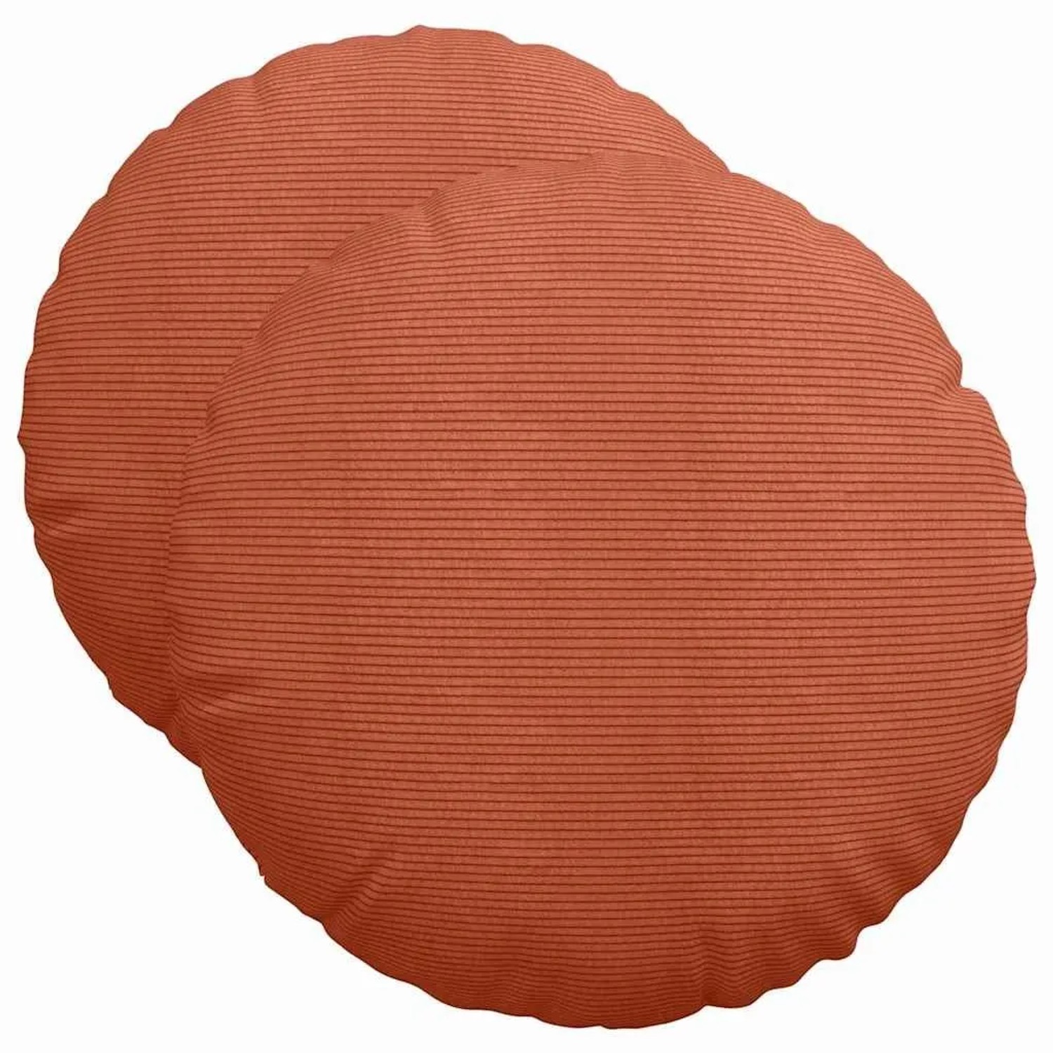 vidaXL Sitzkissen 2 Stk Rot-Orange Ø 50 cm Cordstoff 42014193 günstig online kaufen