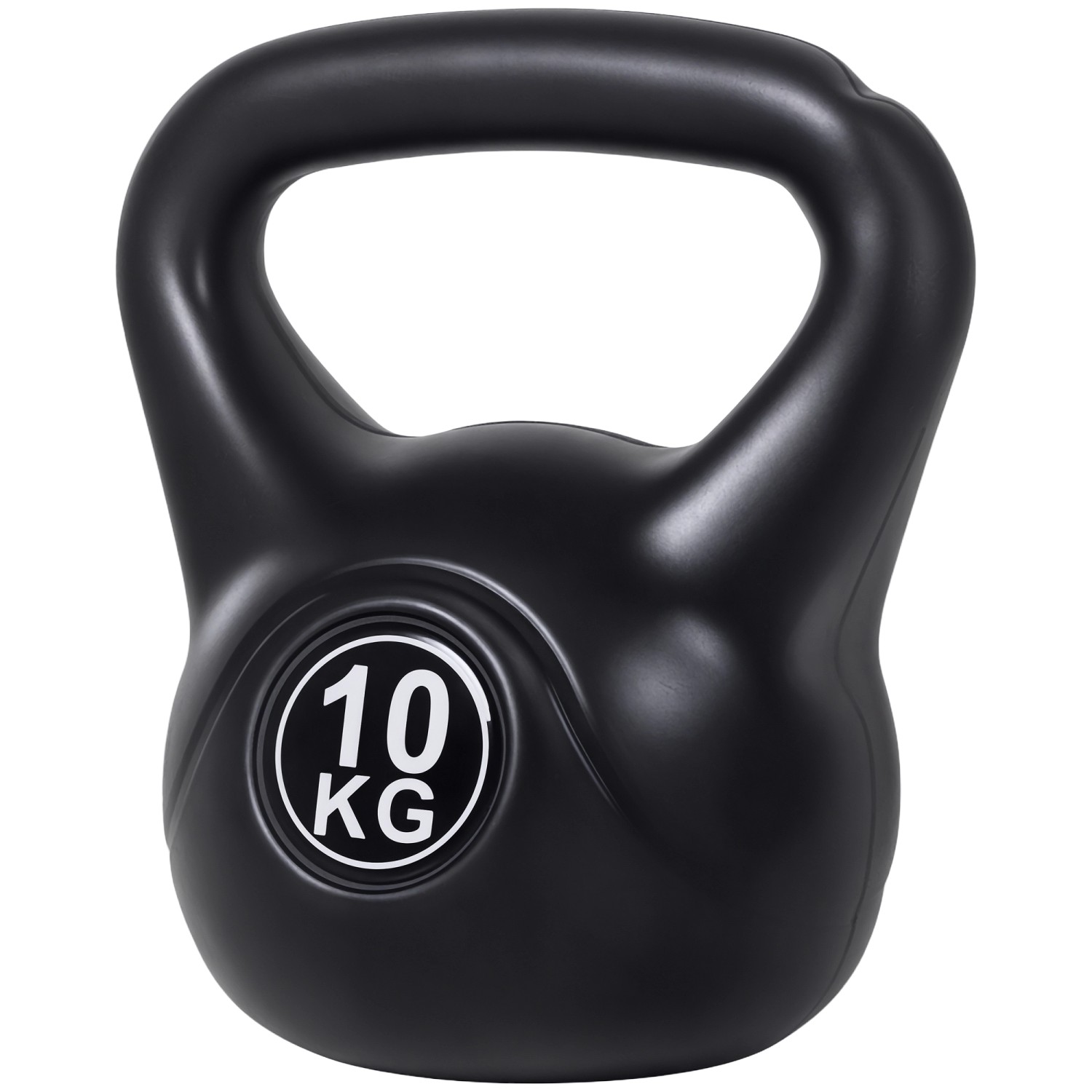 HOMCOM Kettlebell Kunststoff Sand Schwarz 25L x 19B x 28H cm
