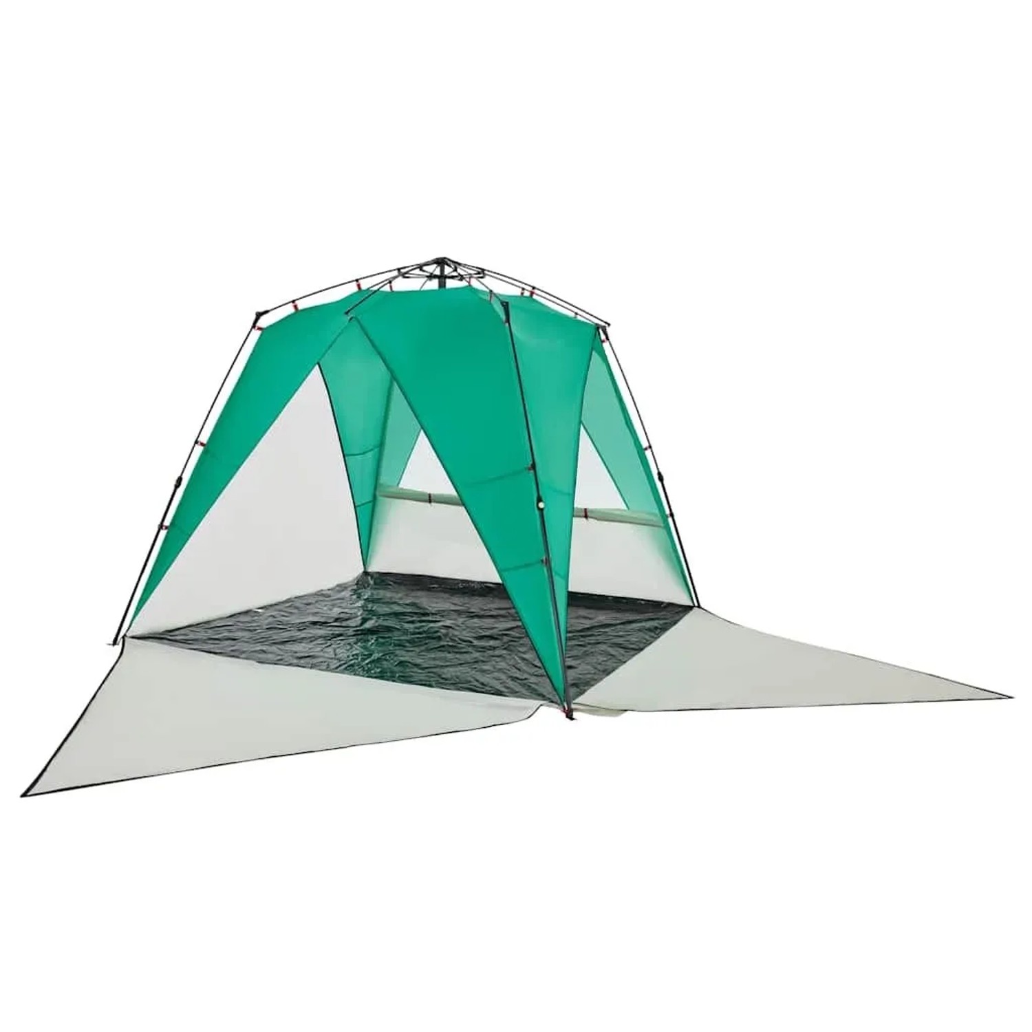 vidaXL Strandzelt 4 Personen Seegrün Quick Release Wasserdicht 4005306_6