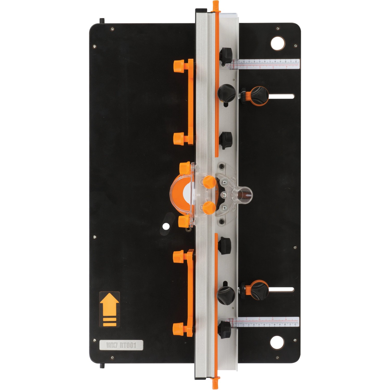 Triton Frästischmodul TWX7RT001 für Werkbank mit Anschlag und Zubehör.