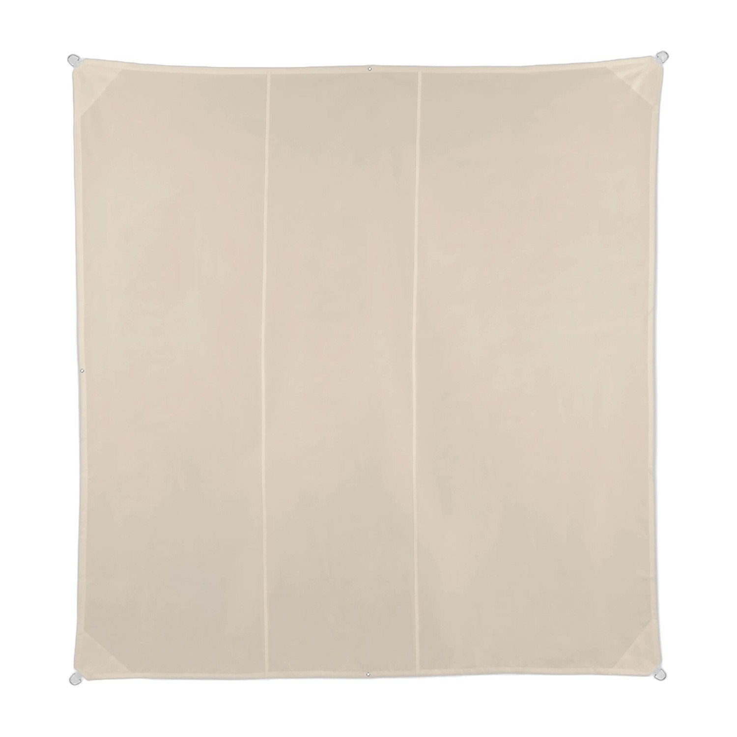 Relaxdays Sonnensegel Quadrat Polyester Beige UV Schutz 4 x 4 m