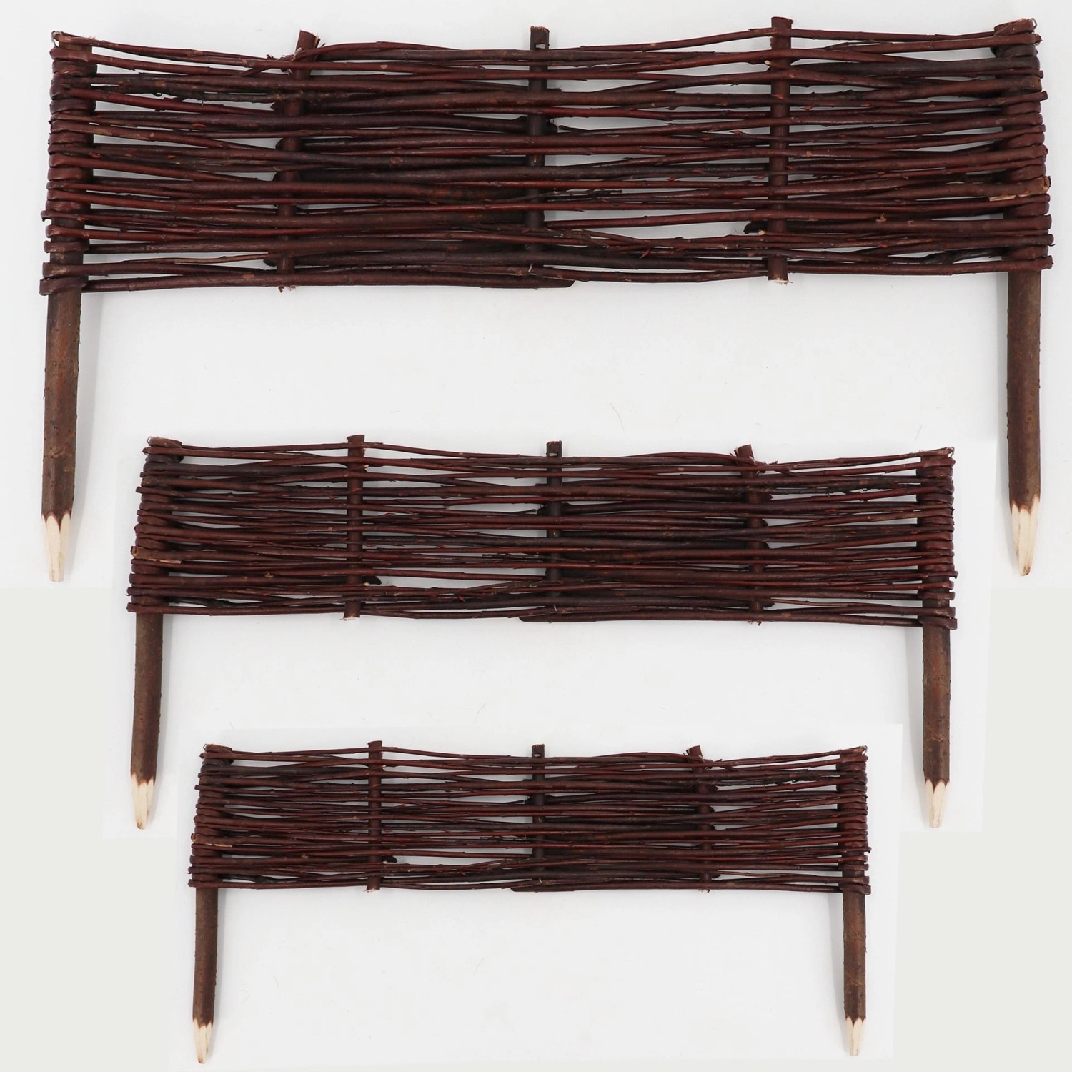 Aquagart 7 Beeteinfassungen Aus Weide 10 x 50cm I Beetbegrenzung Weidenzaun günstig online kaufen