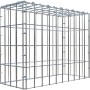 Leere Gabiona C-Ring Anbaugabione Typ 3, 40x50x20cm, Maschenweite 5x10cm, aus verzinktem Draht.