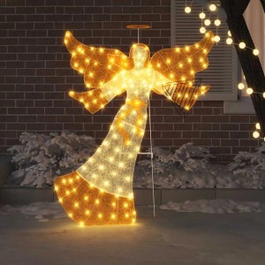 vidaXL Beleuchteter Winkel Warmweiß 116 x 29 x 158,5 cm Polyester 42019624