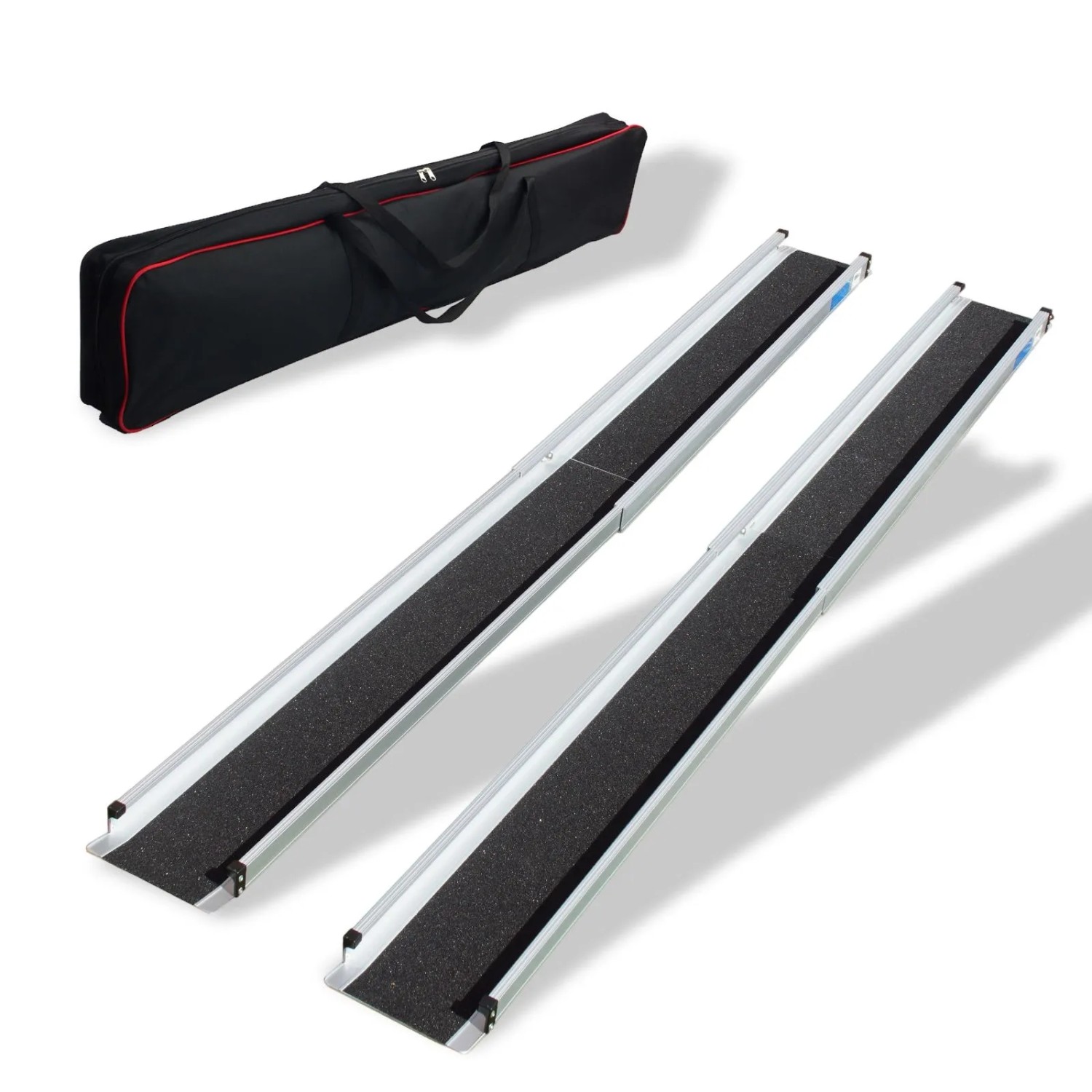 TRUTZHOLM 2 x Teleskoprampe 120 - 213 cm Traglast 272 Alu Grau Schwarz Beschichtet Mit Tasche