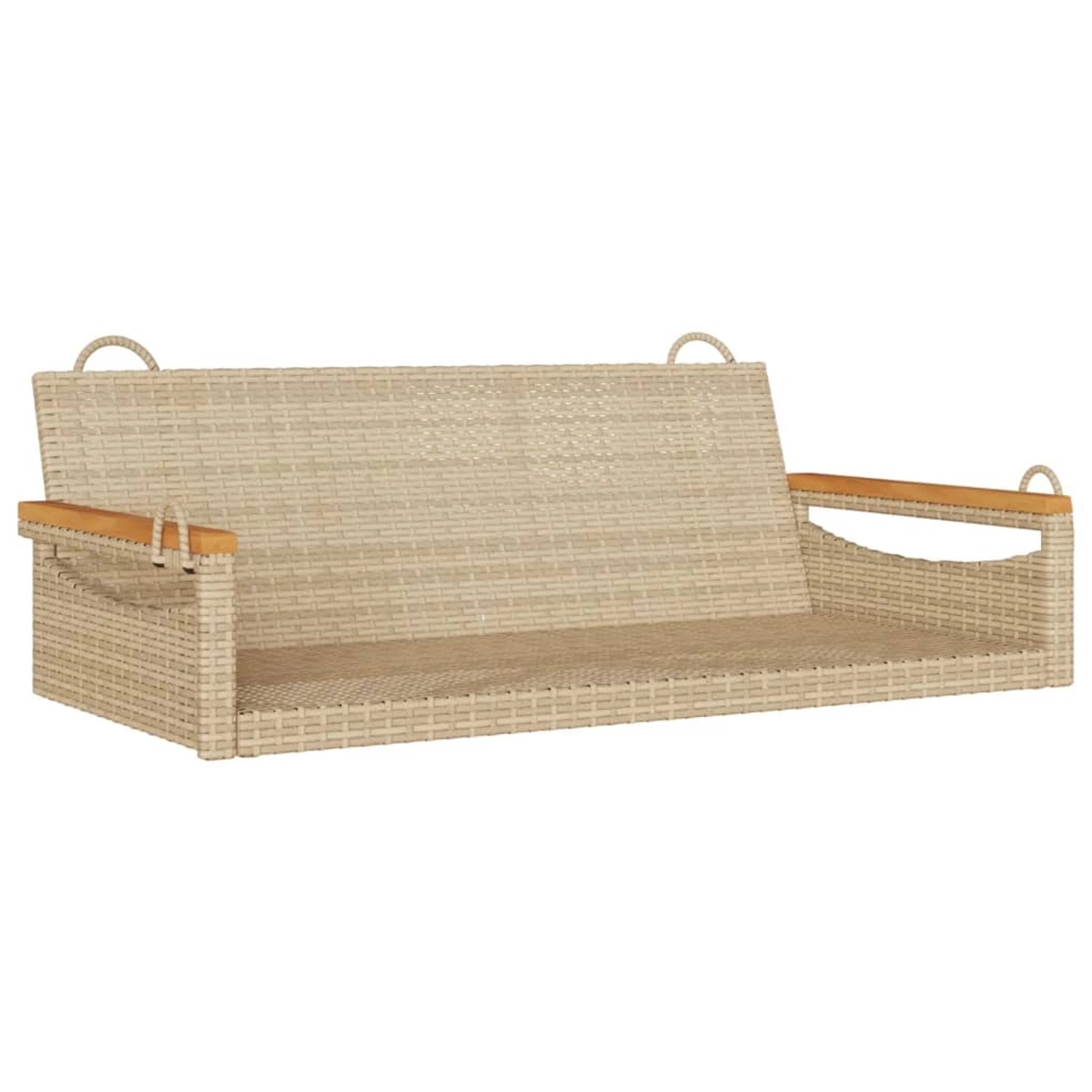 furnicato Hängebank Beige 109x62x40 cm Poly Rattan günstig online kaufen