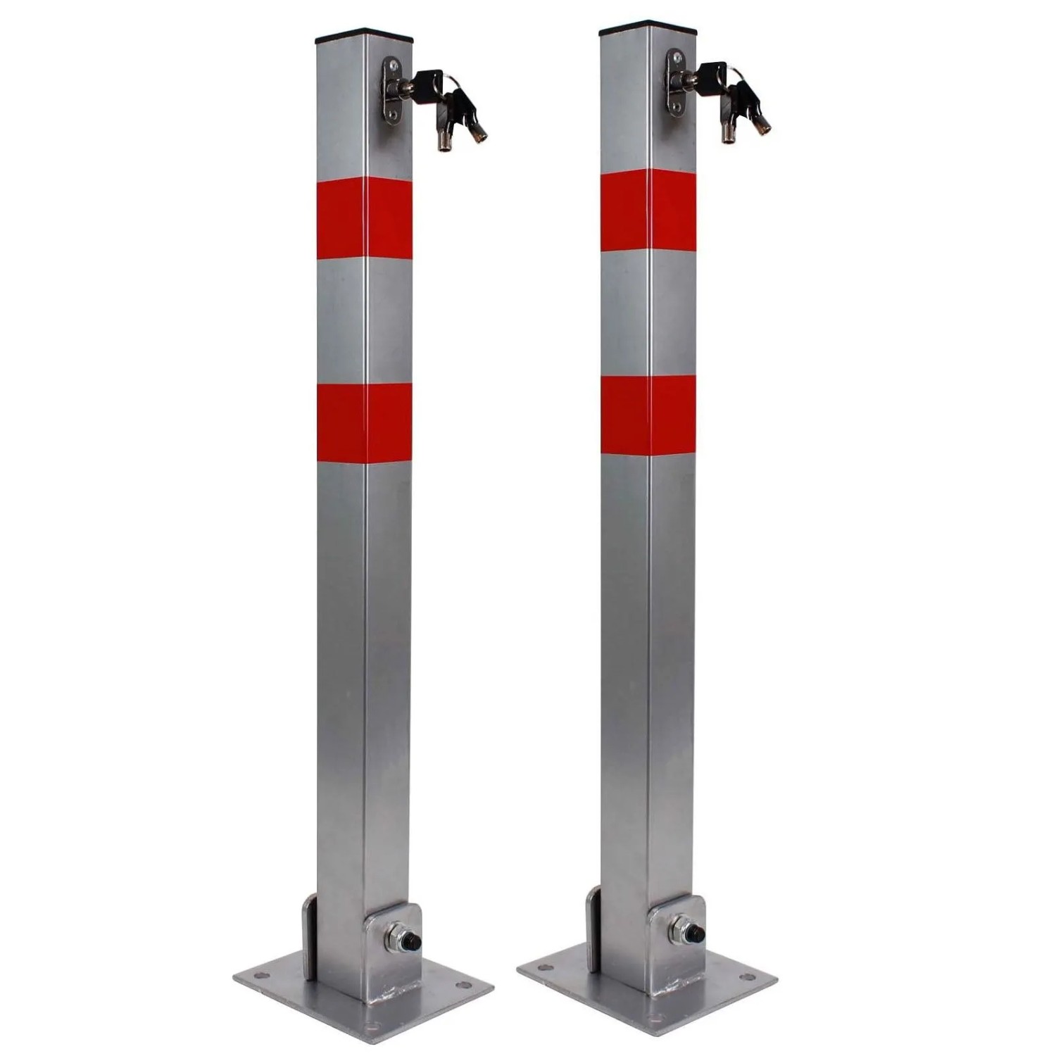 TRUTZHOLM 4x Absperrpfosten Eckig Parkplatzsperre Klappbar Standfuß günstig online kaufen