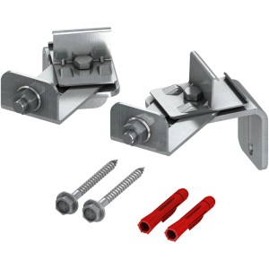 Teceprofil Modulbefestigung für variable Eckmontage, inklusive Schrauben und Dübel.