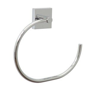 tesa® EKKRO Handtuchring aus verchromtem Metall zur Wandmontage im Badezimmer.