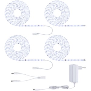 Paulmann SimpLED LED-Strip Komplettset, 20m, tageslichtweiß, mit Netzteil und Zubehör.