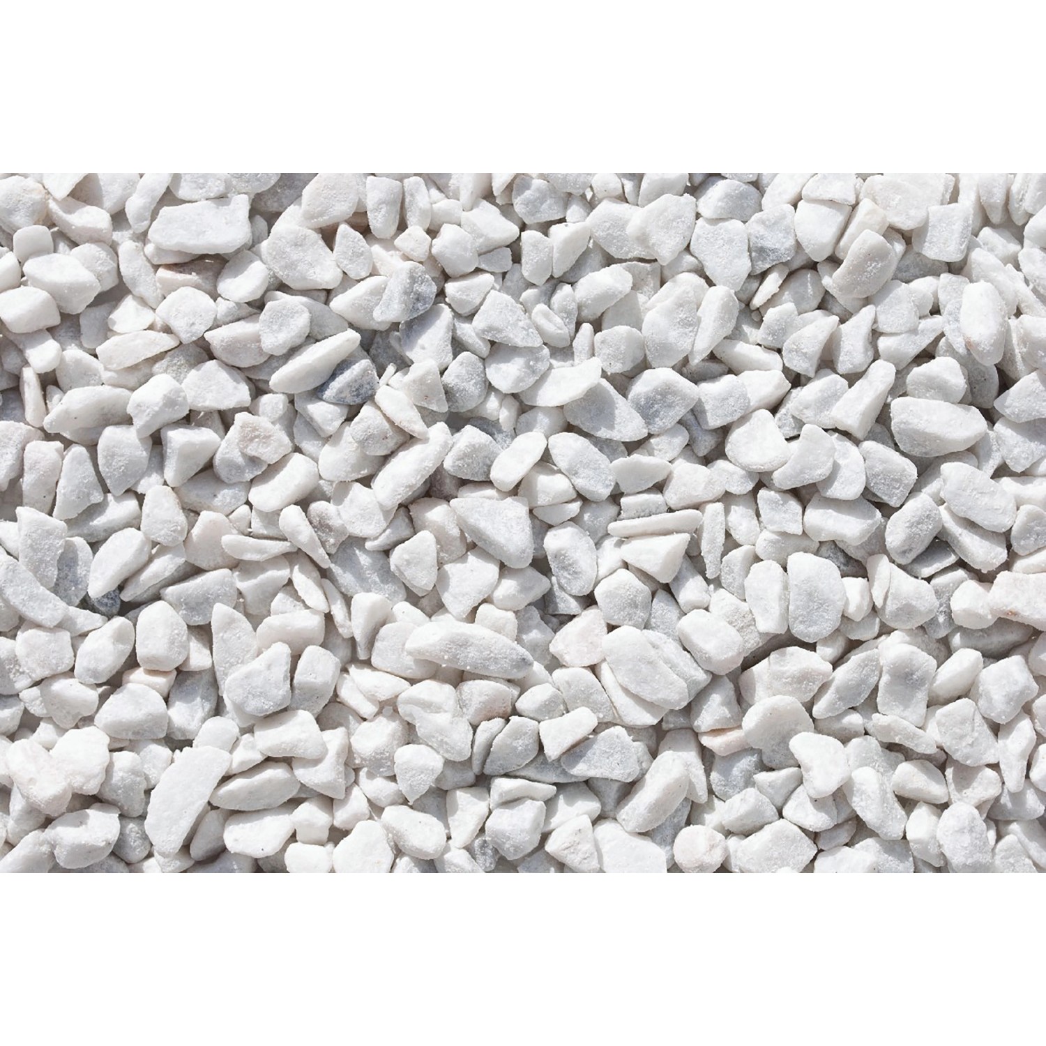 Marmorsplitt Carrara Weiß 16 - 25 mm 25 kg PE-Sack