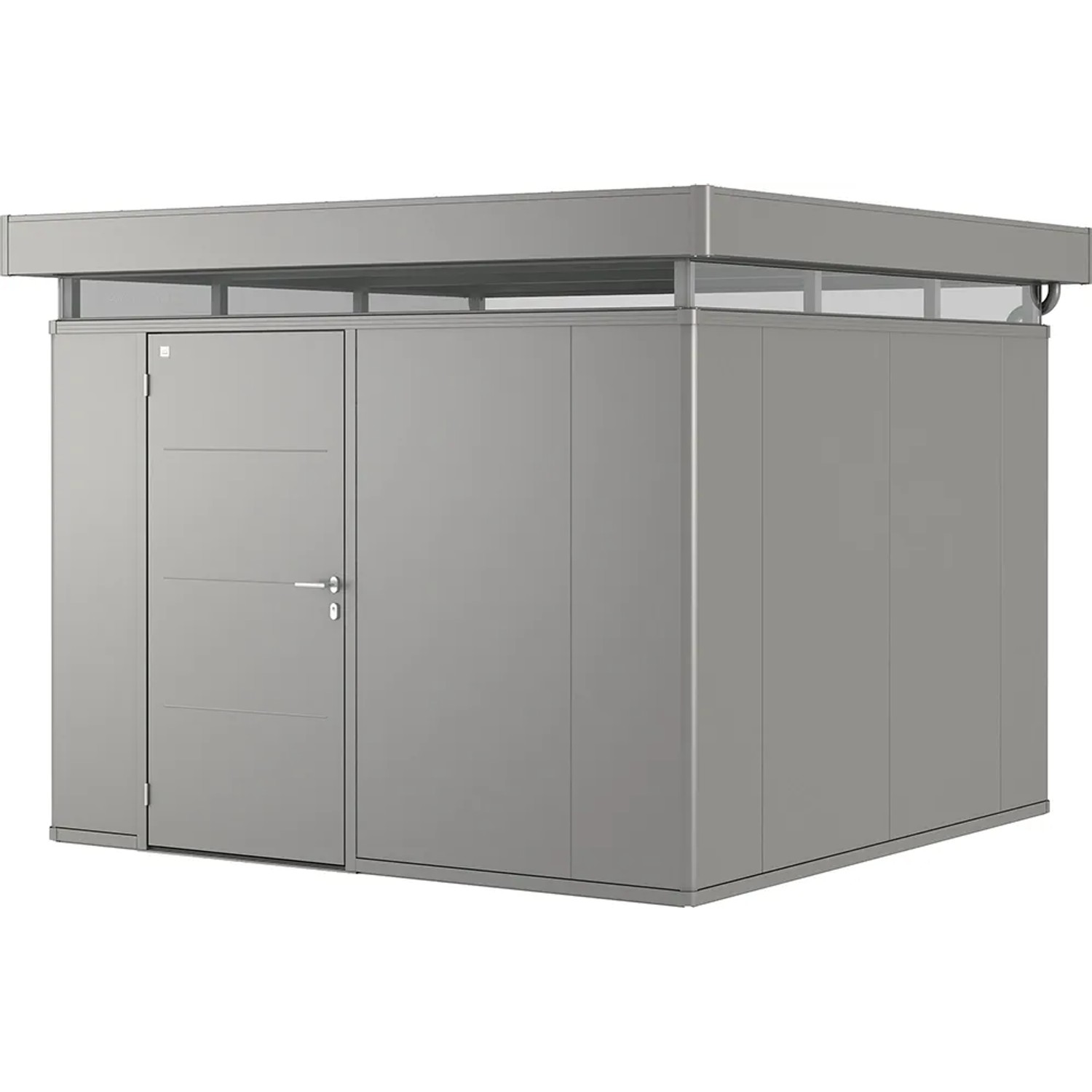 Biohort Metallgerätehaus CasaNova 3 x 3 m Quarzgrau-Metallic Türanschlag links