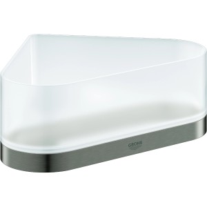 Grohe Eck-Duschablage Selection Hard Graphite gebürstet für die Dusche.