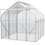 Vitavia Gewächshaus Diana 6700 mit Alu-Rahmen und ESG-Glas, Doppelschiebetür und Dachfenster.