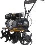 Texas TX611TG Benzin-Motorhacke mit Dual Shaft System und einstellbarer Arbeitsbreite.