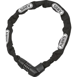 Abus Kettenschloss CH Lock 4410: Schwarzes Fahrradschloss mit Zahlencode.