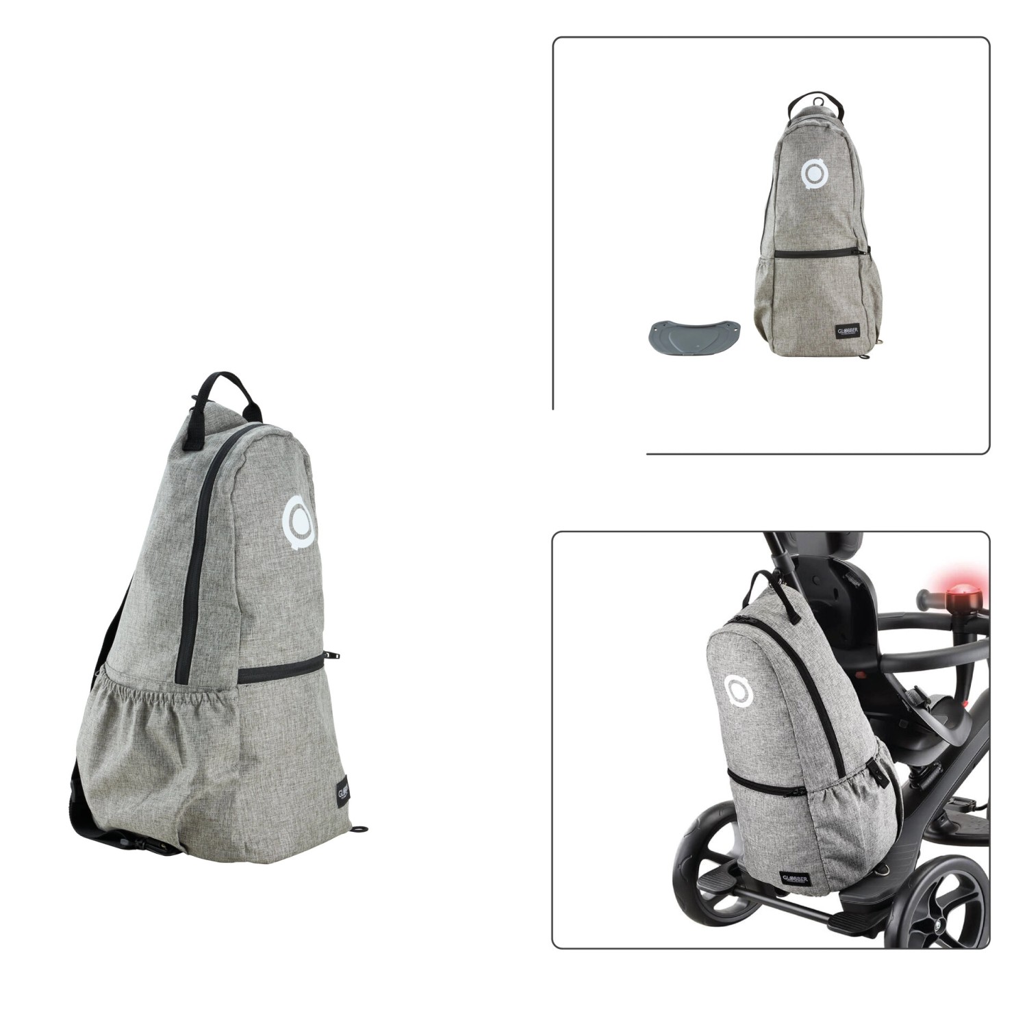 Globber Explorer Trike Tasche mit Base für Explorer Trike 4in1 4in1 Deluxe PLAY Grau_2