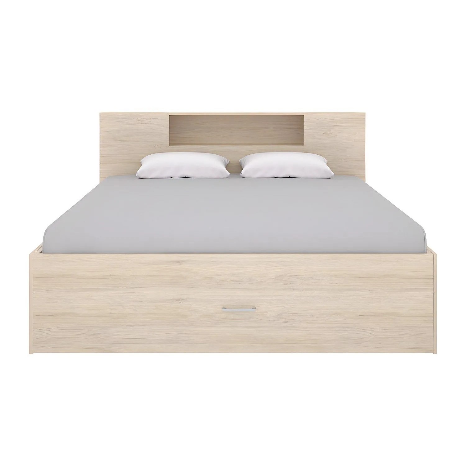 Vente-unique Bettrahmen Leandre Naturfarben Hell 218.5 cm