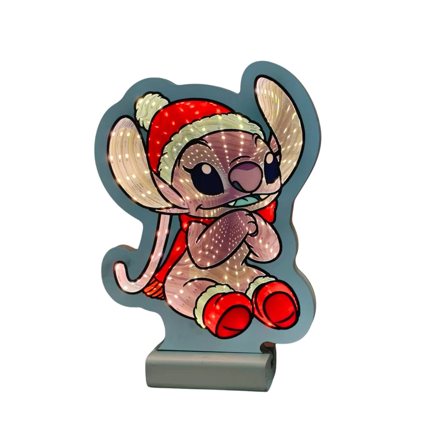 Disney LED-Spiegellicht Angel mit Weihnachtsmütze Klein 20 cm