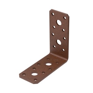 Alberts Duravis Winkelverbinder, rostbraun, 90x90x40 mm, Stahl mit Löchern zur einfachen Montage.