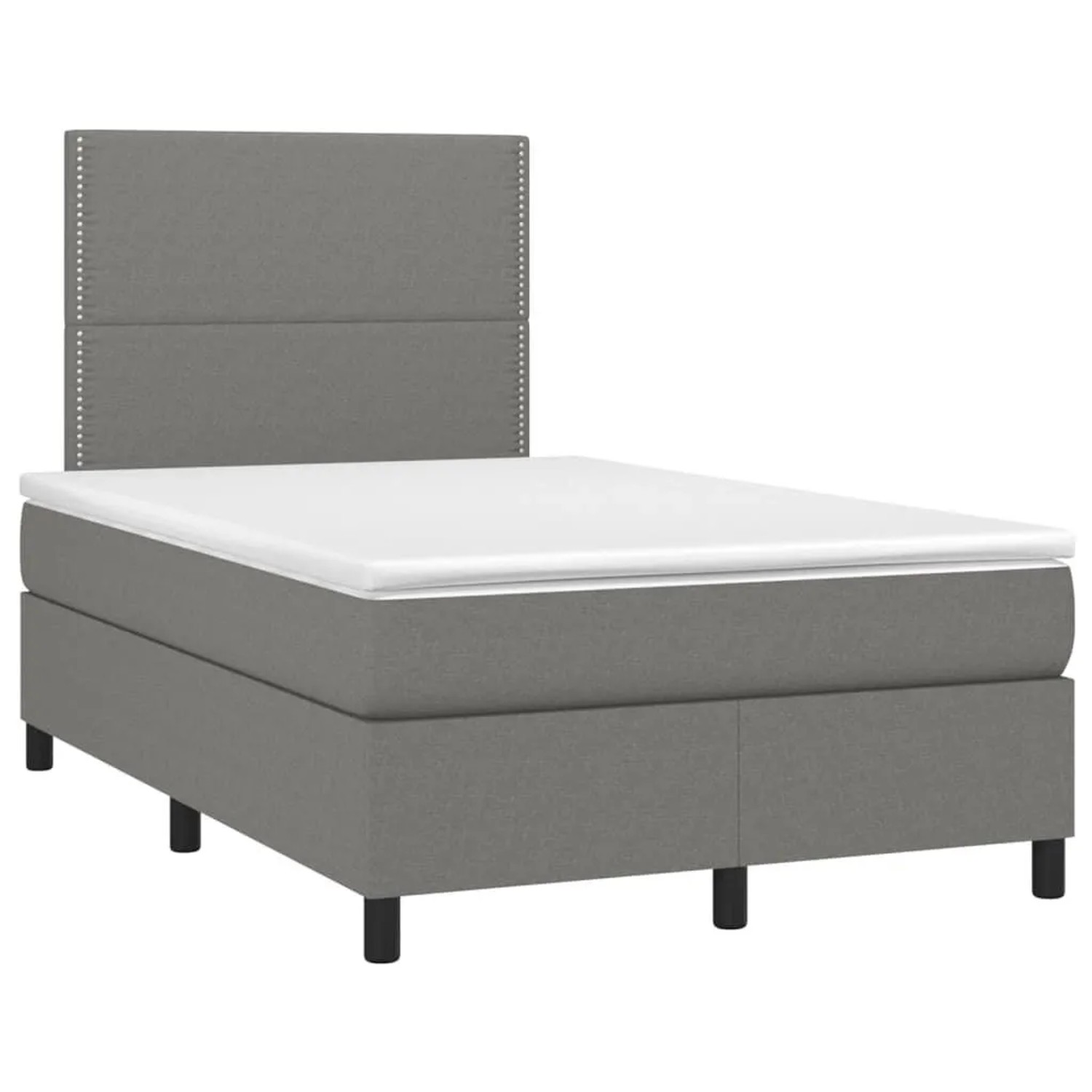 vidaXL Boxspringbett mit Matratze & LED Dunkelgrau 120x190 cm Stoff 3270191 günstig online kaufen