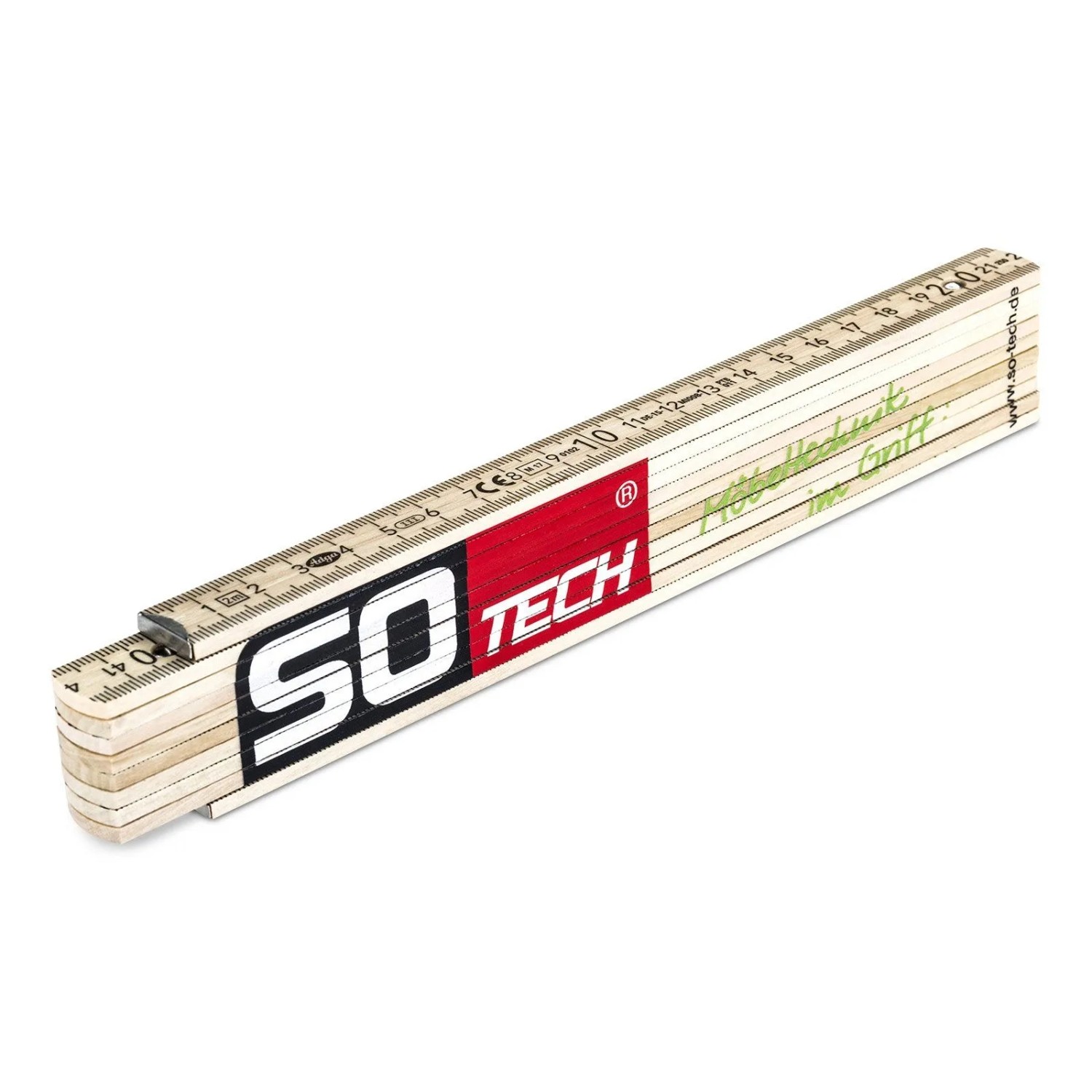 SOTECH Gliedermaßstab 2 m Buchenholz Natur
