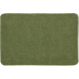 Grüner Kleine Wolke Badteppich Meadow, 60x50 cm, flauschig und maschinenwaschbar.