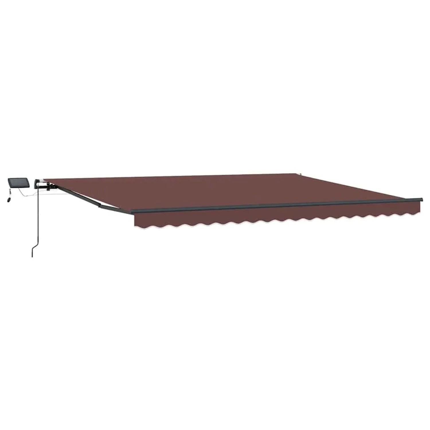vidaXL Markise Manuell mit LEDs Braun 400x300 cm 3310209