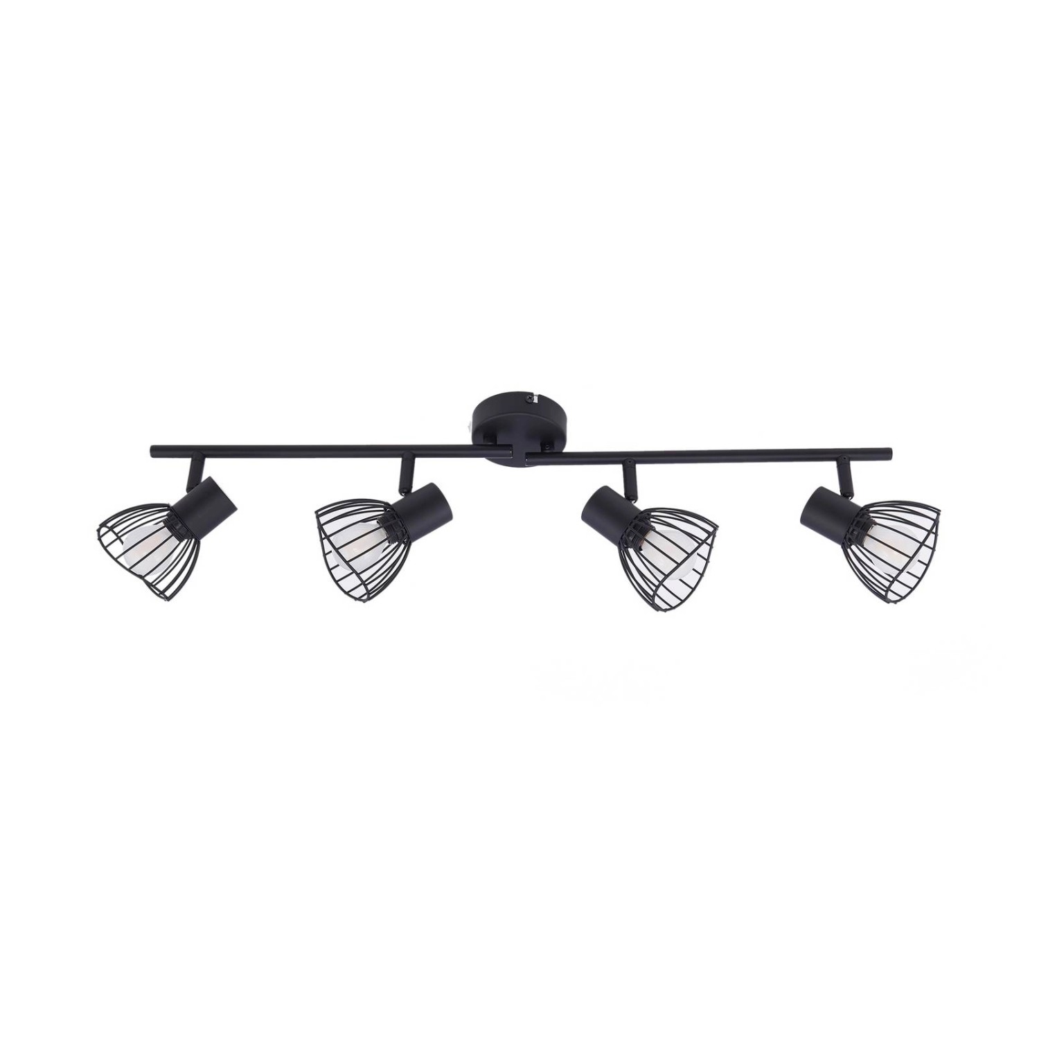 Lindby Deckenlampe Piena 10031113 Modern in Schwarz aus Metall 4-flammig E1 günstig online kaufen