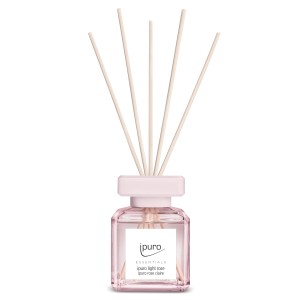 Ipuro Raumduft Light Rose, 100 ml, mit Duftstäbchen im Glasflakon.