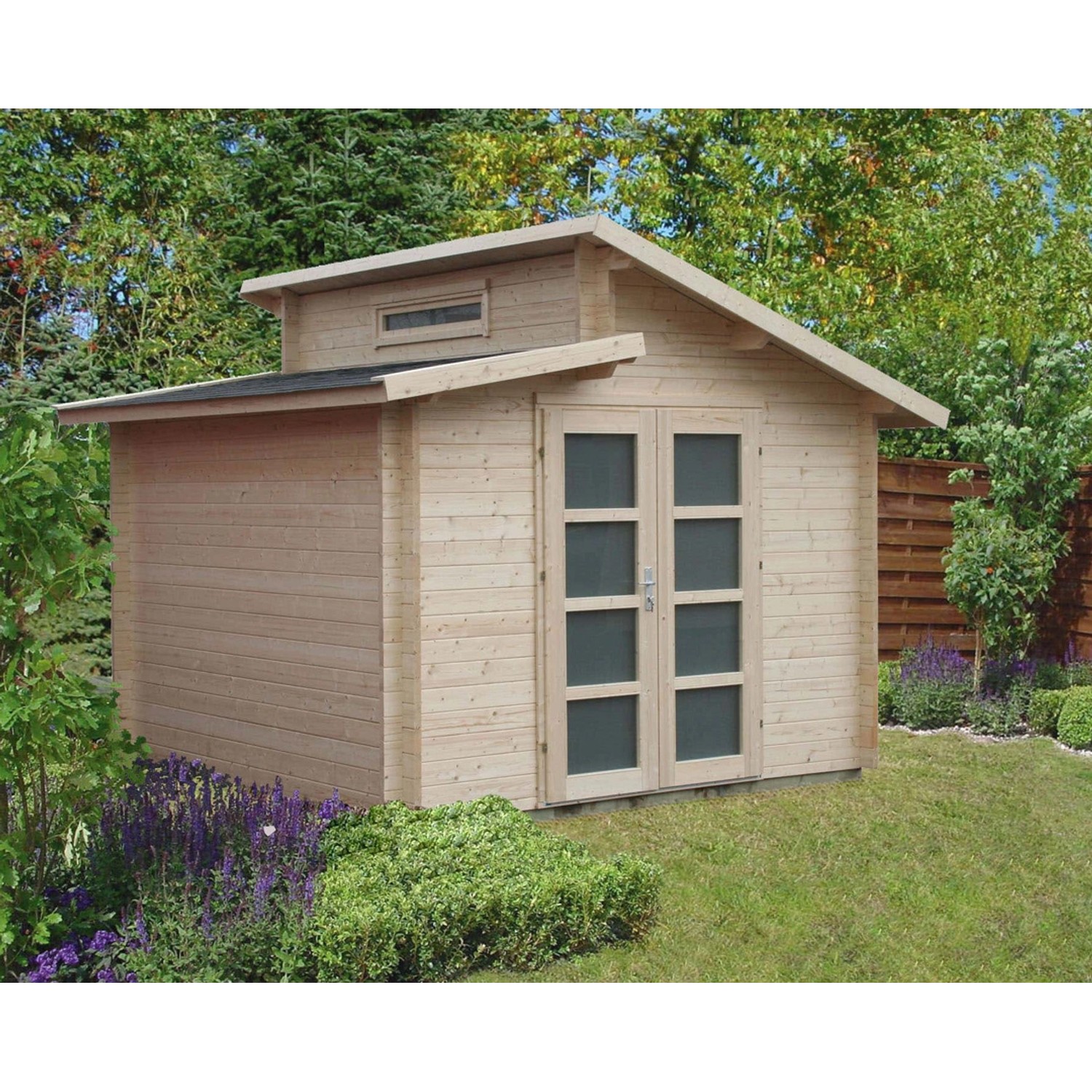 Alpholz Gartenhaus Aktiva Pultdach 360 cm x 360 cm Braun günstig online kaufen