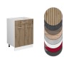 Vicco Küchenunterschrank R-Line, 60 cm, Artisan Eiche/Weiß mit Schublade und Farbauswahl.