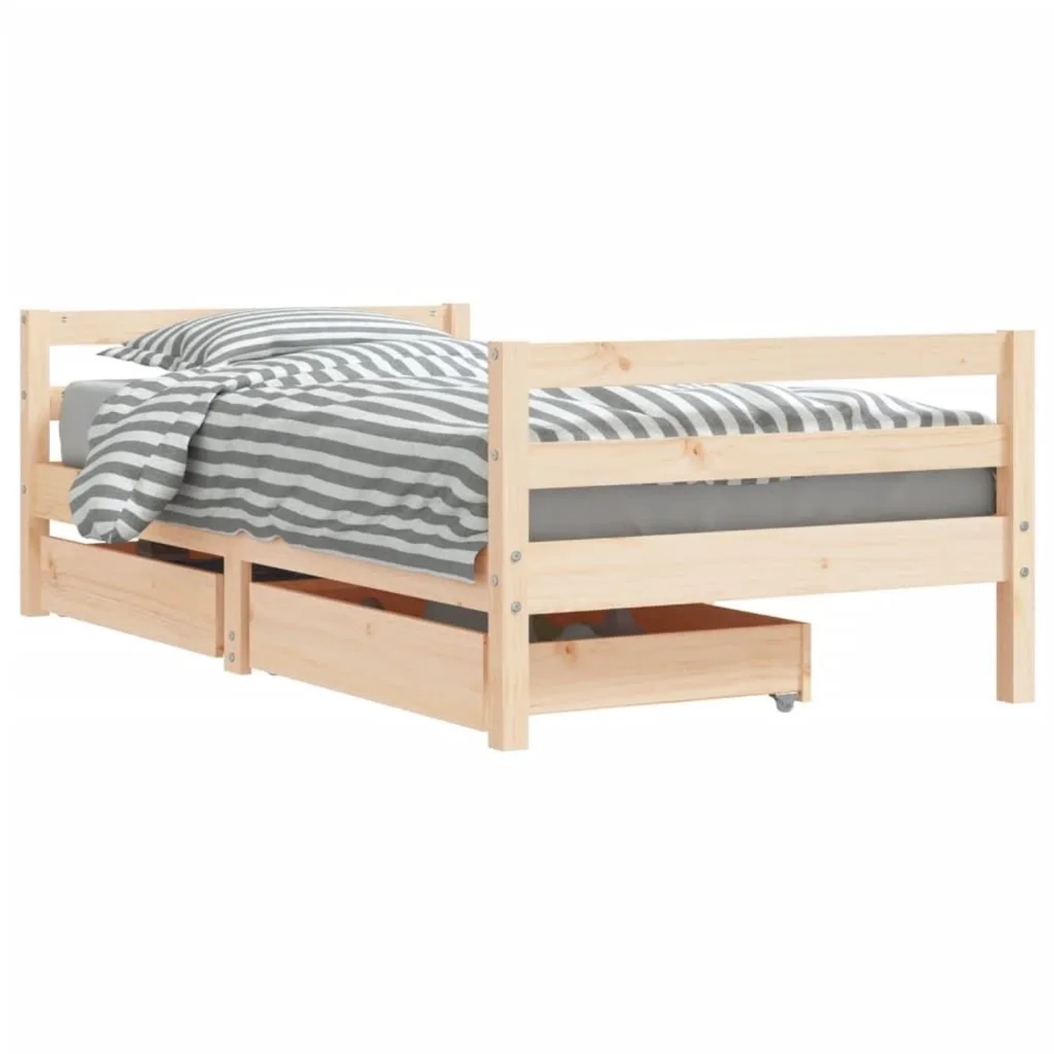 vidaXL Kinderbett mit Schubladen 80x160 cm Massivholz Kiefer 834444