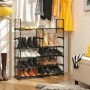 Schwarzes Songmics Schuhregal mit 10 Ebenen für ca. 20 Paar Schuhe.