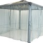 Palram Canopia Insektenschutznetz für Pavillon (3-4m), anthrazit. Schutz vor Mücken im Garten.
