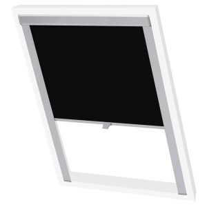 vidaXL Verdunkelungsrollo Schwarz F06 für Velux Fenster, Detailansicht.