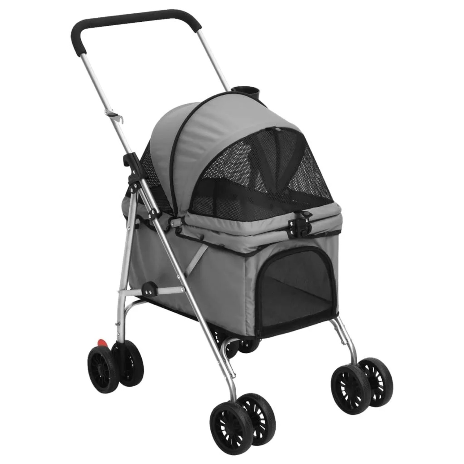 vidaXL Hundewagen Faltbar Grau 76x50x100 cm Oxford-Gewebe 172201