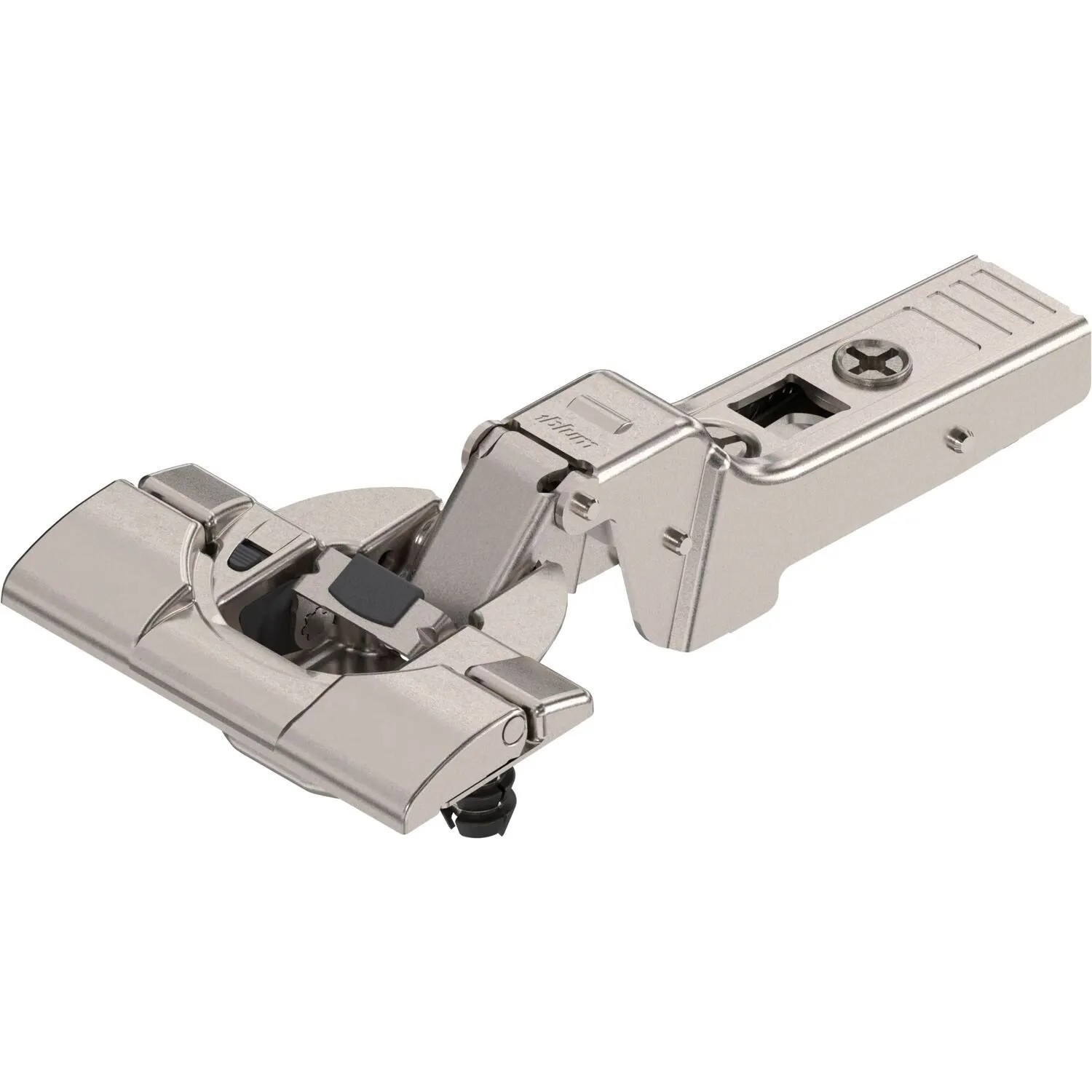 Blum Profiltürscharnier Clip Top Blumotion 95 Grad 9,5mm Gekröpft mit Feder Vernickelt Inserta