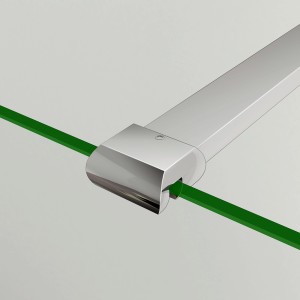 Duschparadies Stabilisierungsstange 90cm Stabilisator x 2 Für 6-8mm Glas Walk-in Dusche Glas Seitenwand Chrom