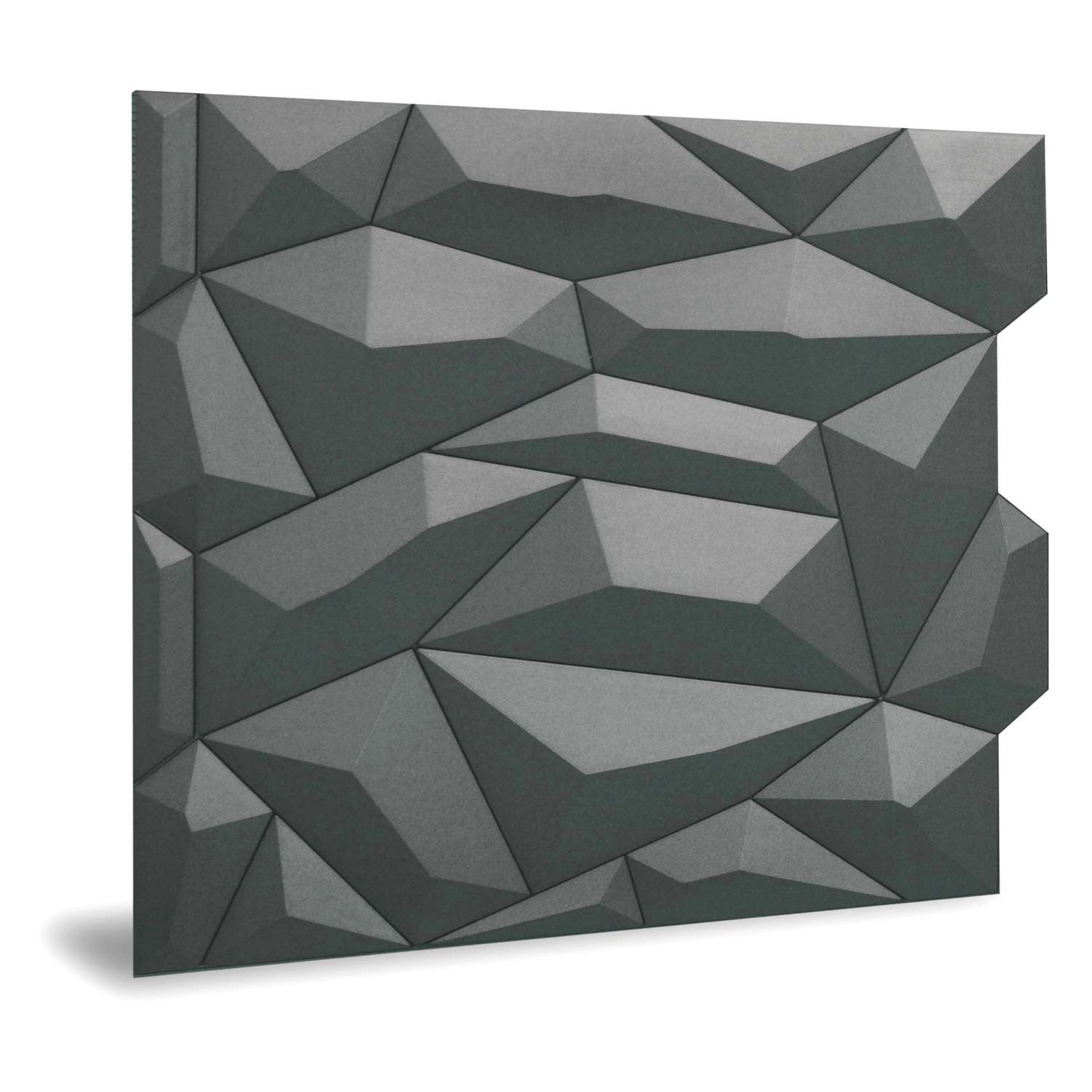 PROFHOME 3D 705390 Glacier Smoked Gray Dekorpaneel Abstraktes Muster Grau 2 m2 610 x 600 x 30 mm 1 Karton 6 Paneele 2 m2...