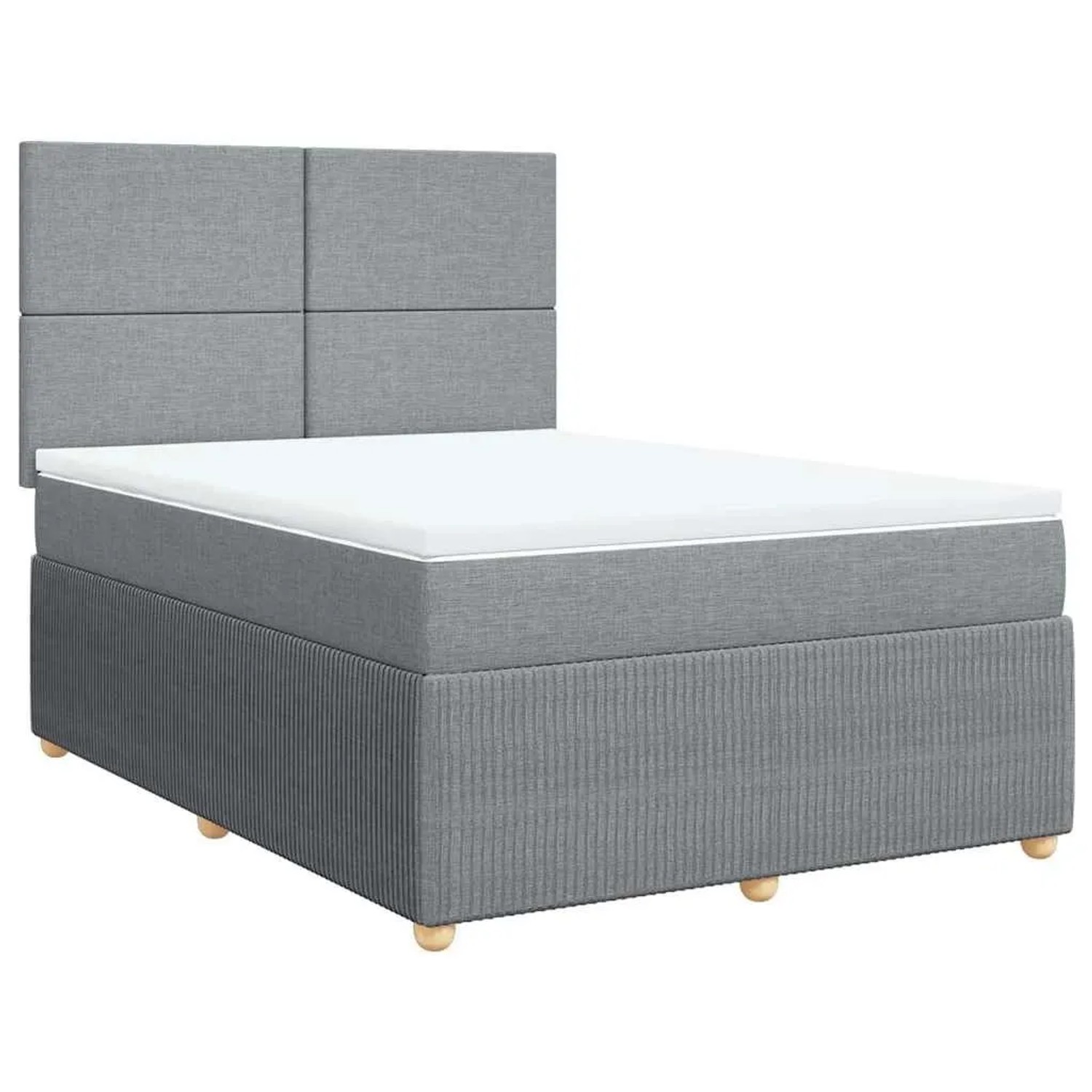 vidaXL Boxspringbett mit Matratze Hellgrau 140x200 cm Stoff 3294372 günstig online kaufen