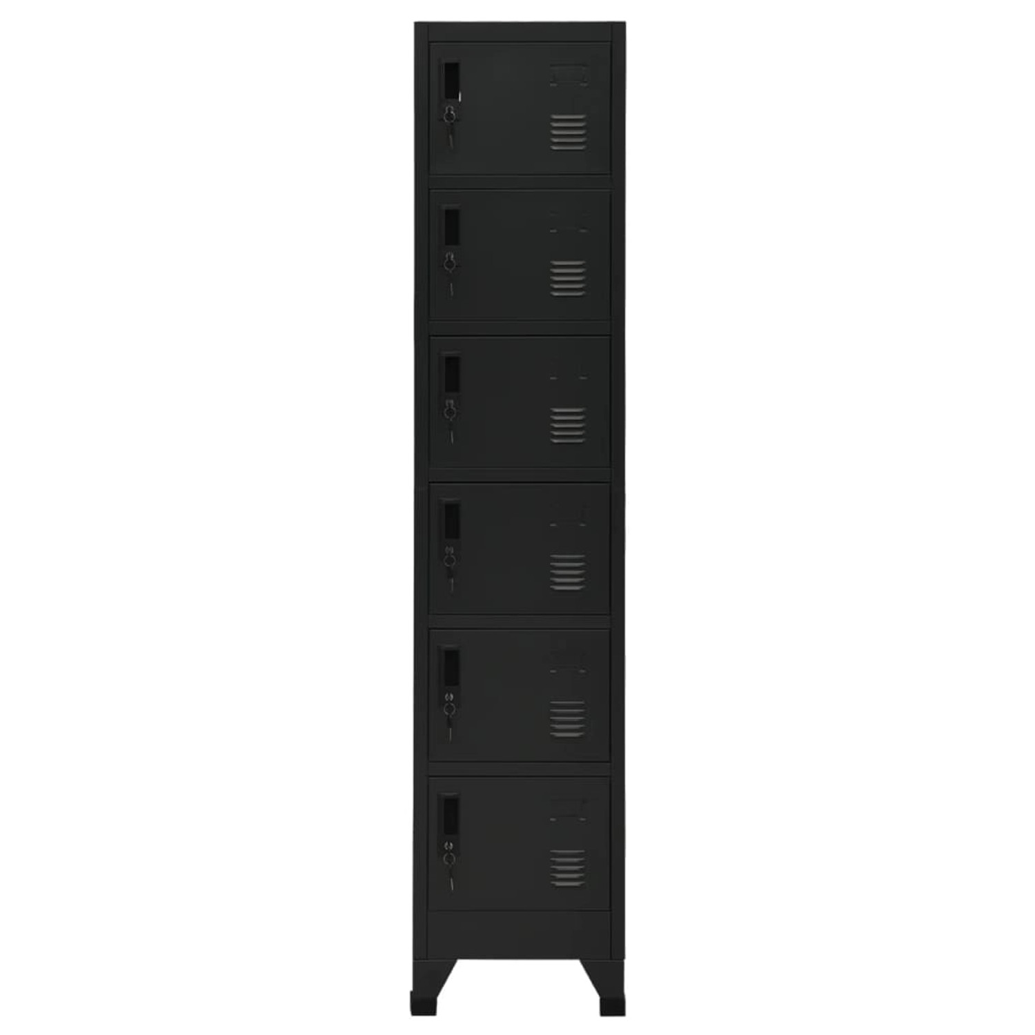 vidaXL Schließfachschrank Schwarz 38x40x180 cm Stahl