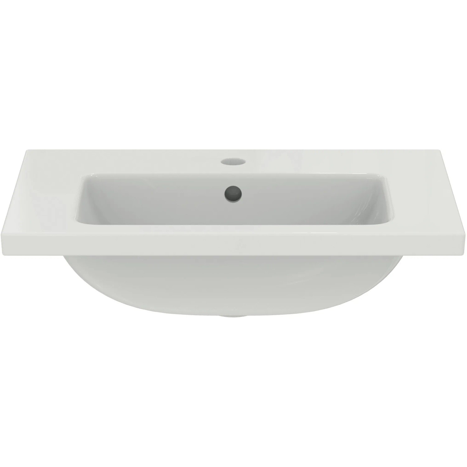 Ideal Standard i.life S Möbelwaschtisch, 61 cm, Weiß, aus Feinfeuerton mit Hahnloch und Überlauf.