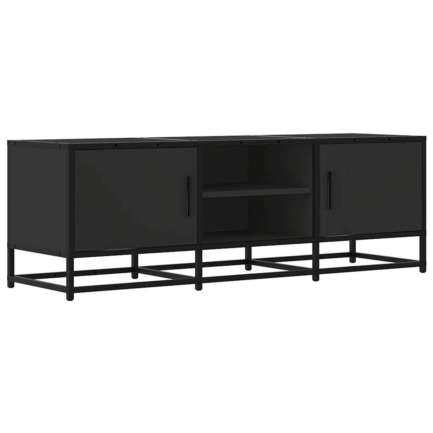 vidaXL TV-Schrank Schwarz 120x35x41 cm Holzwerkstoff und Metall 848839 günstig online kaufen