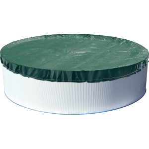 Steinbach Winterabdeckplane für Rundbecken Ø 550 cm, grüne Poolabdeckung.
