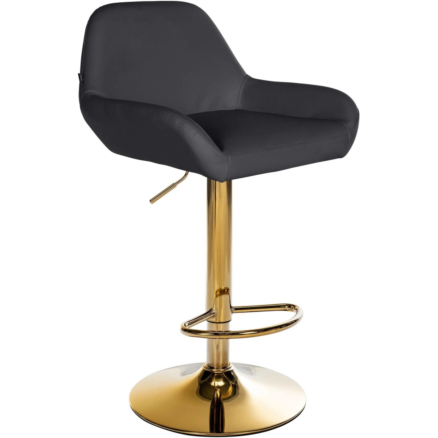 CLP Barhocker Braga Gold Kunstleder Schwarz
