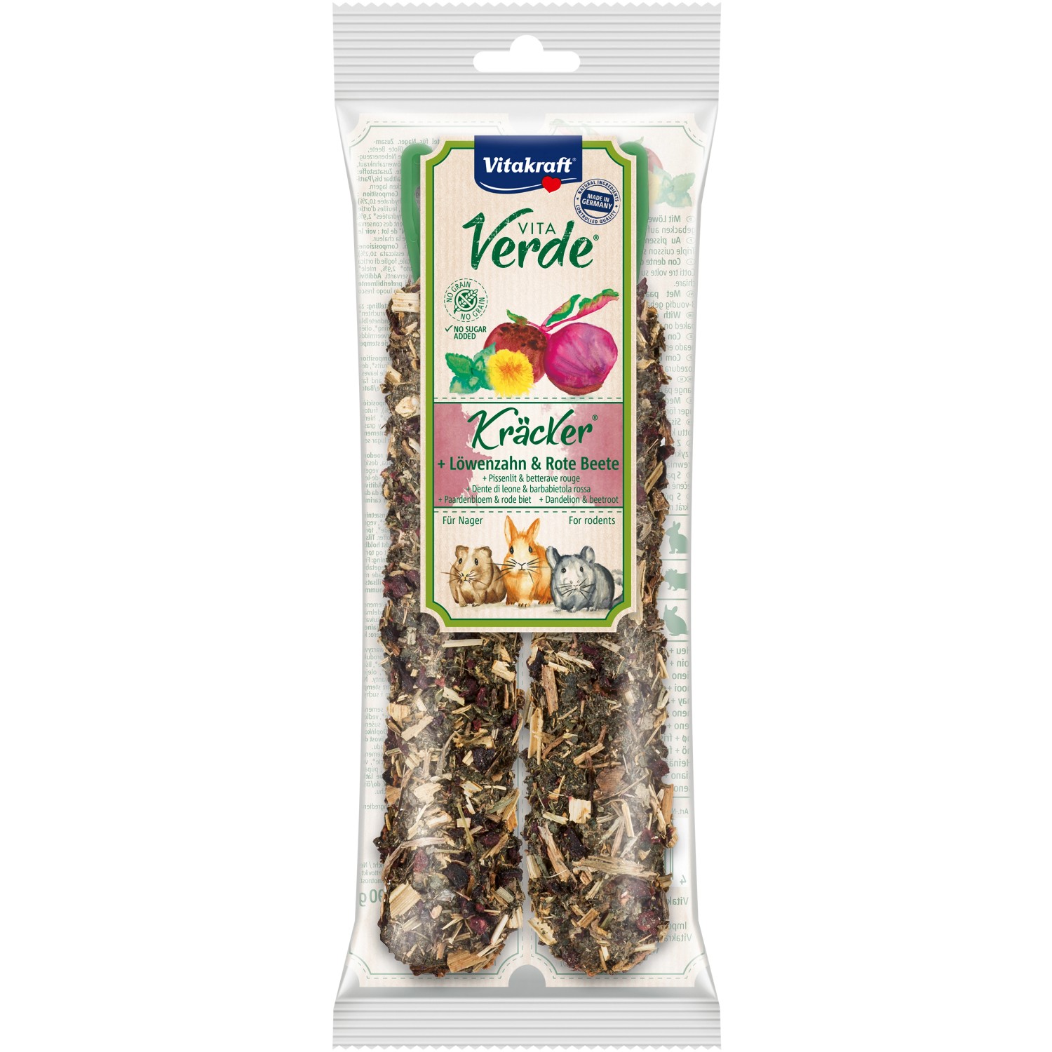 Vitakraft Vita Verde Kräcker Löwenzahn & Rote Beete 2 Stück